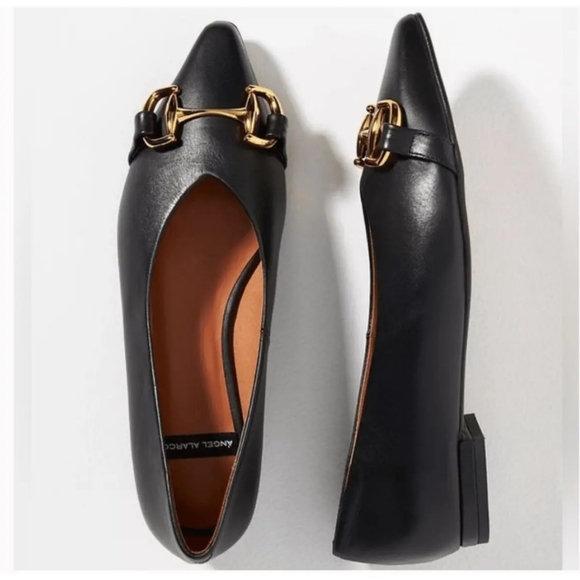 Angel Alarcon Anthropologie Macy Flat In Black Size 41 10 10.5 - Picture 1 of 13